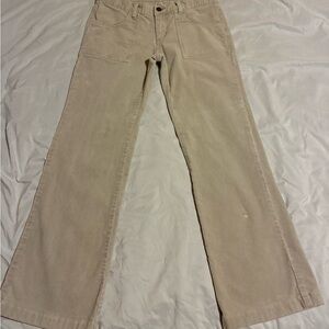 prAna Womens Corduroy Pants Size 8 Khaki Straight Leg Casual Outdoor
